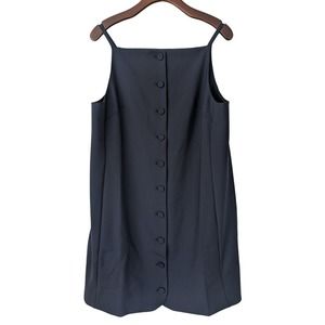 Madewell High-Neck Sleeveless Vest Mini Dress Navy Blue‎ Size 10 NWT NS388